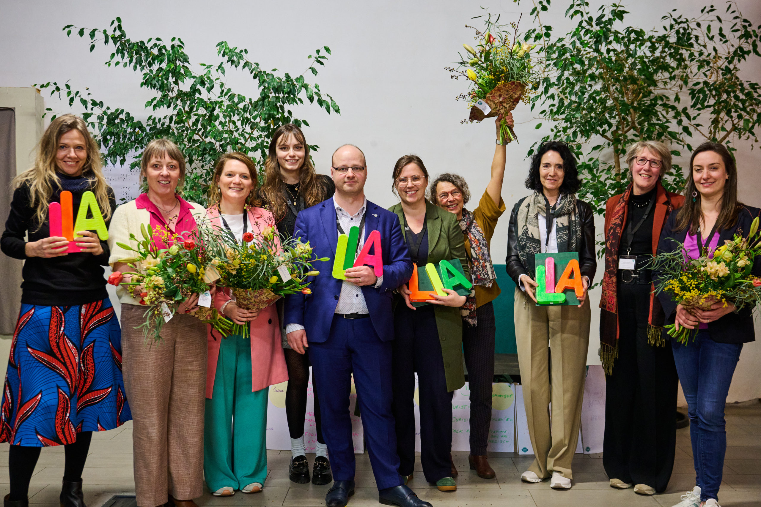 de winnaars van een LIA (language industry award) samen op de foto op 14 maart 2024